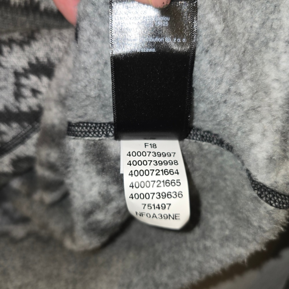 The North Face Pullover Large Mens Grey Fair Isle Gordon Lyons 1/4 Zip Fleece - Picture 8 of 9